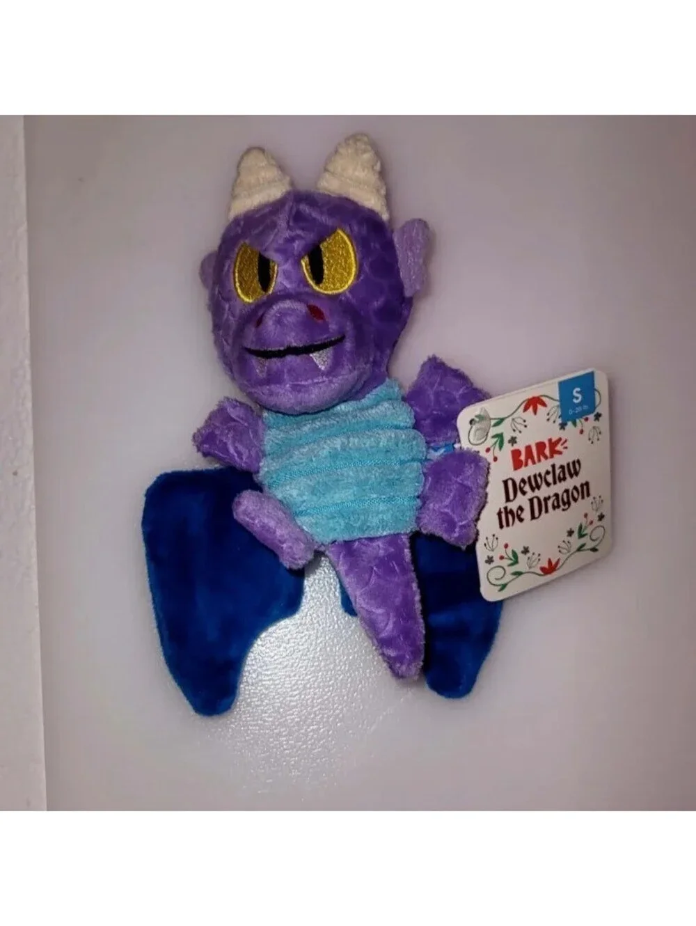 BARKBOX DEWCLAW THE DRAGON PET DOG TOY NWT